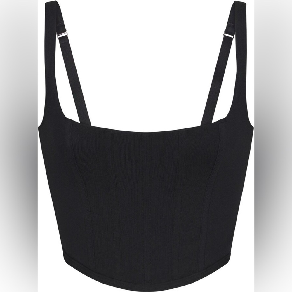 SKIMS COTTON CORSET BUSTIER TOP
